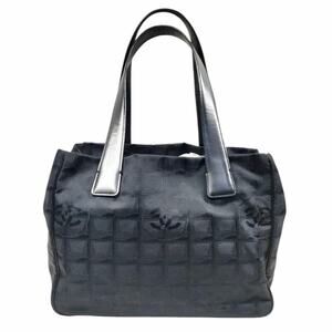Chanel Black Nylon Travel Line Tote Bag w/ Leather Straps | Gold Hardware
